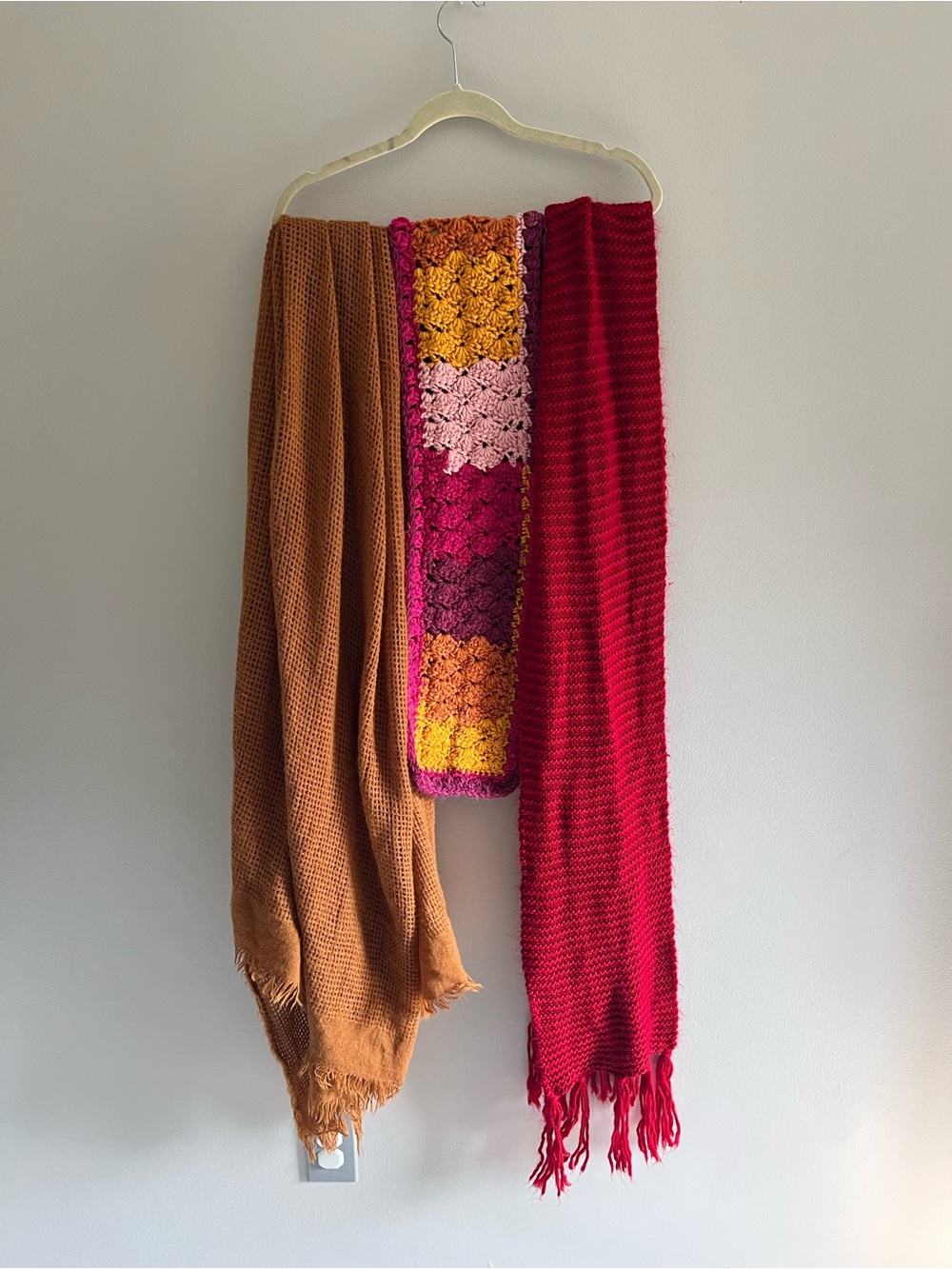 Bundle of 3 Knitted/ Crochet Scarves